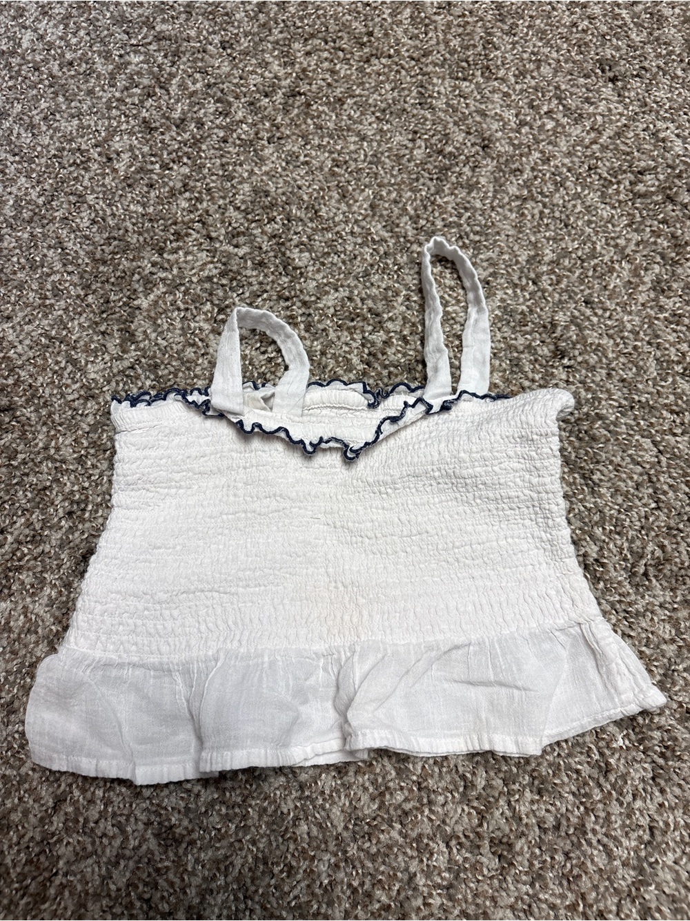 Polo Ralph Lauren Smocked Peplum Tank Top